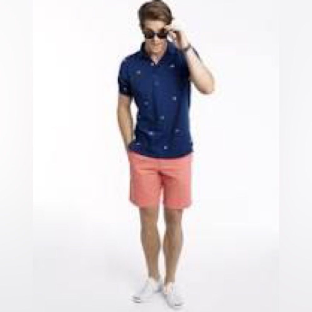 Urban Pipeline flat front coral pink shorts
